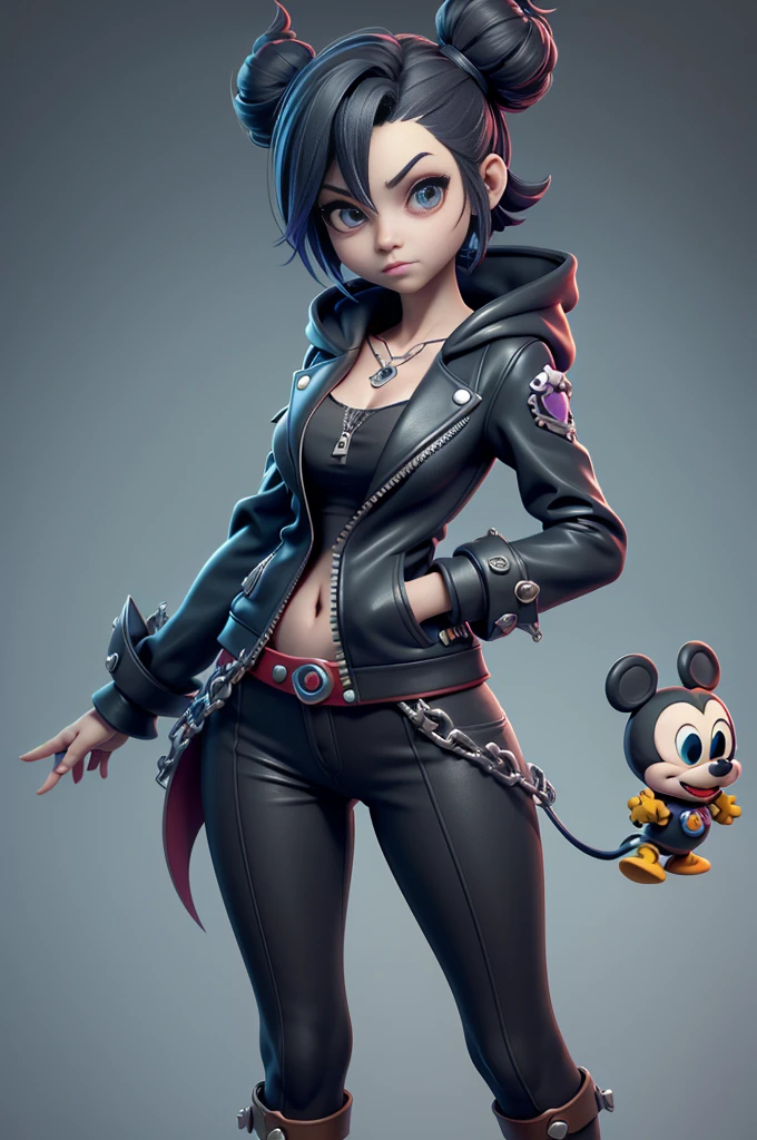 monstros estilos kingdom hearts, baseados em animais,3d style, shadown monster, demons, darkness monster, rayman legends, mickey mouse character style, girl and body, kingdom hearts, malhas leves e quentinhas, cores frias e alegres, (jaqueta com zipper aberto no meio até o umbigo),(super sensual)