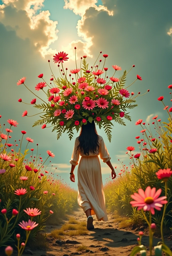 Carry, carry, O flowers,
my love to my loved ones,
peace to my country and its fecund loam,
faith to its men and virtue to its women,
health to the gracious beings
that dwell within the sacred paternal home.