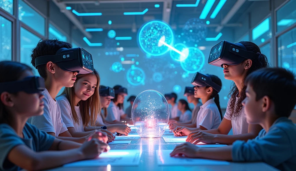 Leveraging machine learning and VR in education, creating interactive and engaging classroom environments through AI technology