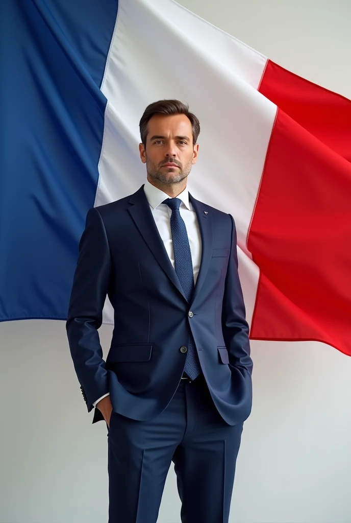 French MP Louis Boyard with a World Wide White Pride flag