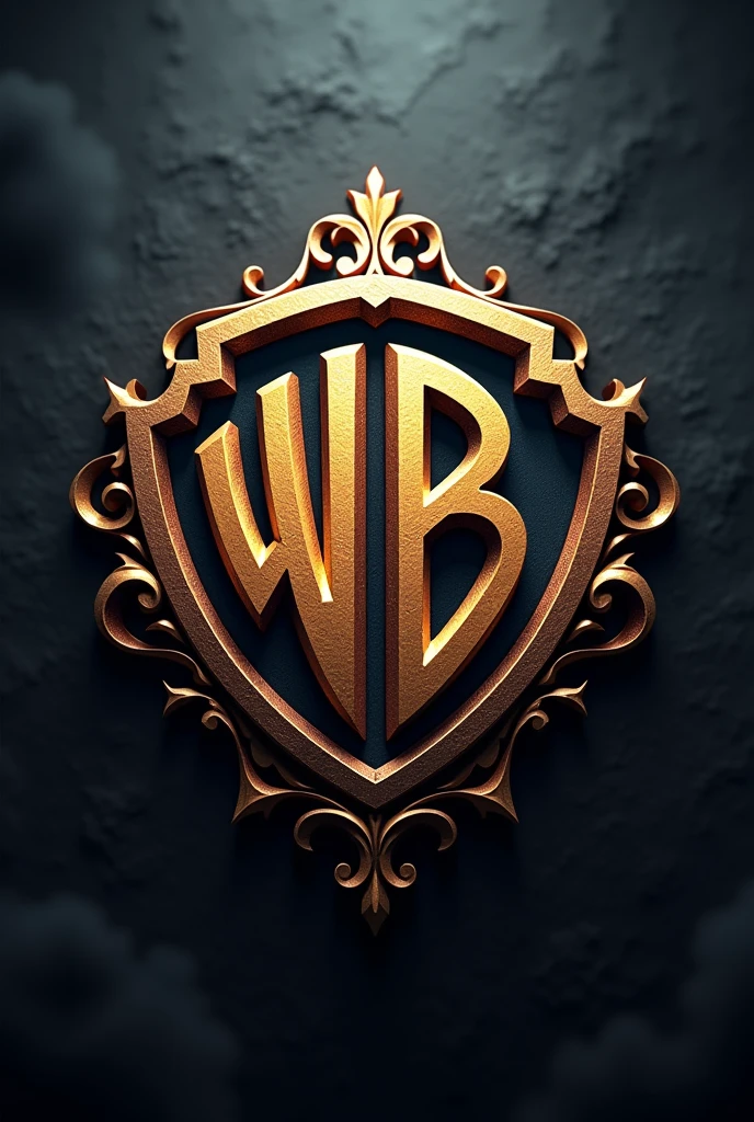 Create a 3D DM brand logo inspired by the Warner Bros logo