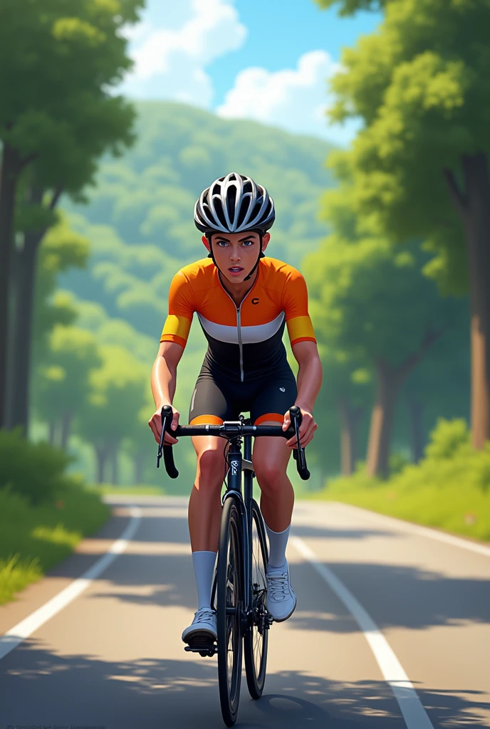 riding a bicycle