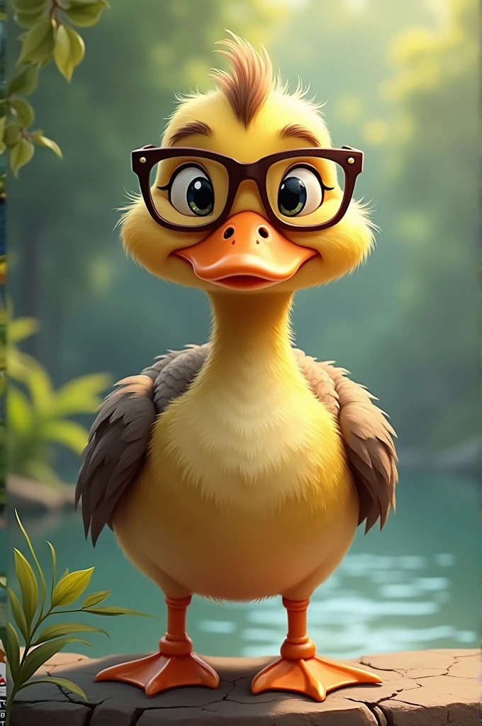 A handsome little duck with his glasses