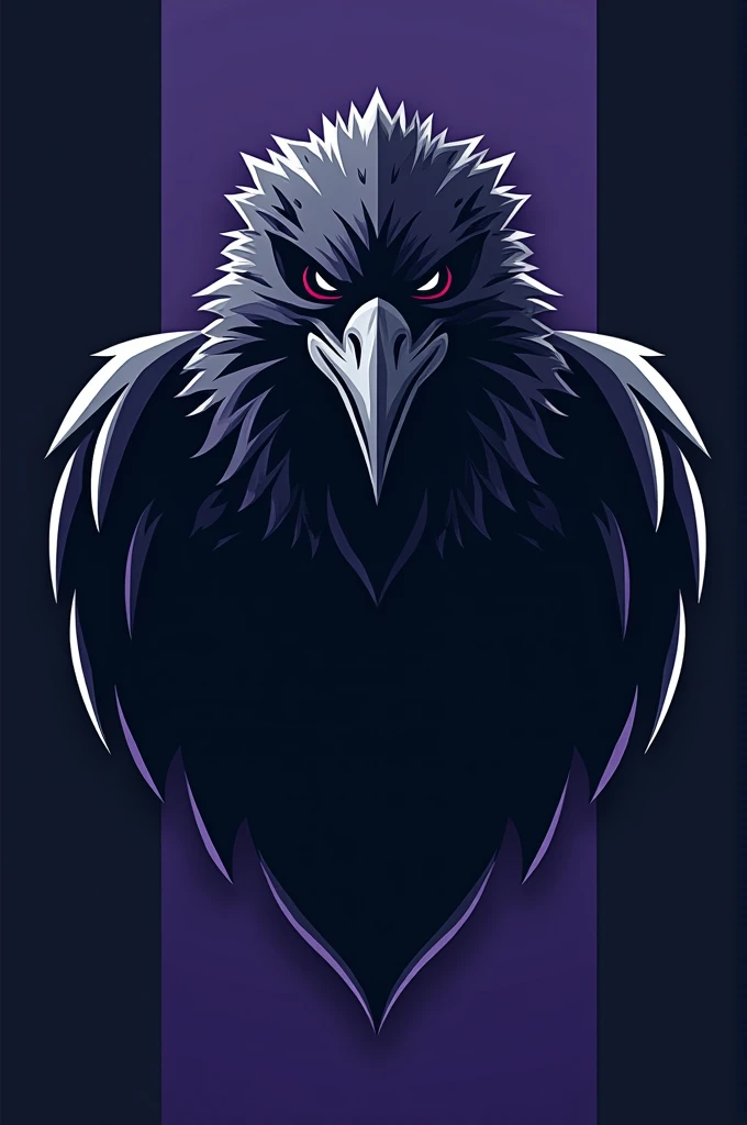 Football team logo with a black raven
