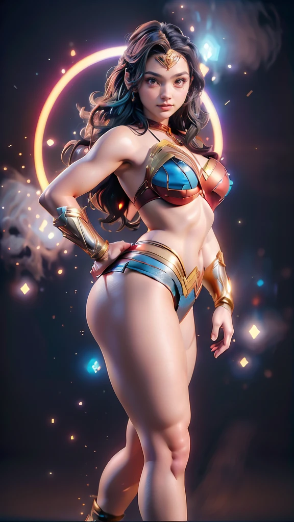 Wonder Woman, beautiful character painting, Charming smile,Pretty face,Vivid expressions,sexy bikini, huge brests, huge ass, rhads and lois van baarle, artgerm and atey ghailan, charlie bowater rich deep colors, ross tran 8 k, ( ( mads berg ) ), artgerm and craig Mullins, chibi,
