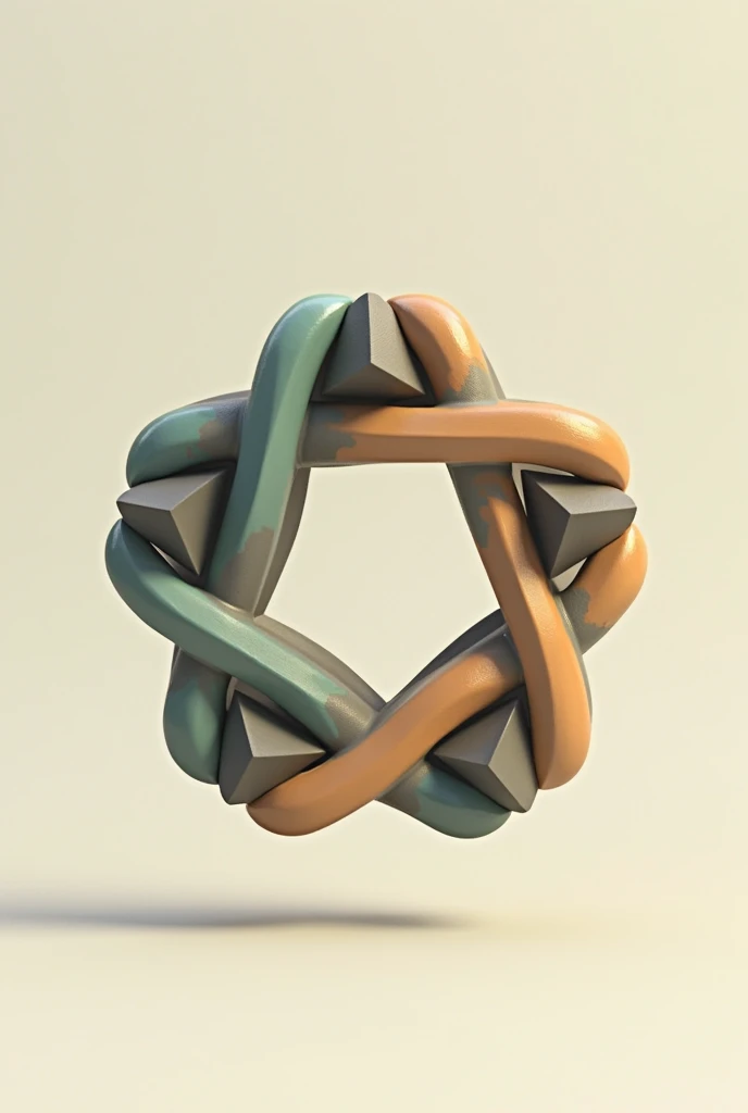 Generate a three-dimensional image of a fifty-year-old school logo called multipurpose