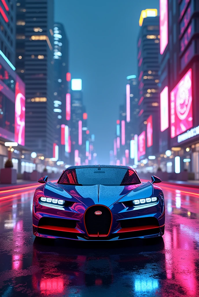 Bugati in neon citt