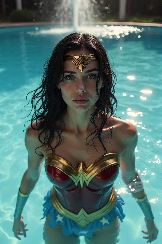 perfect wonder woman costume,whole body,Having your head held down under water,Being submerged in a pool,Drowning in the pool,Face submerged in water,in waterに潜る,Submerge your face in water,inside the pool,Inside the fountain,Soaked in water,Soaking wet sex, sexy,xnxx image