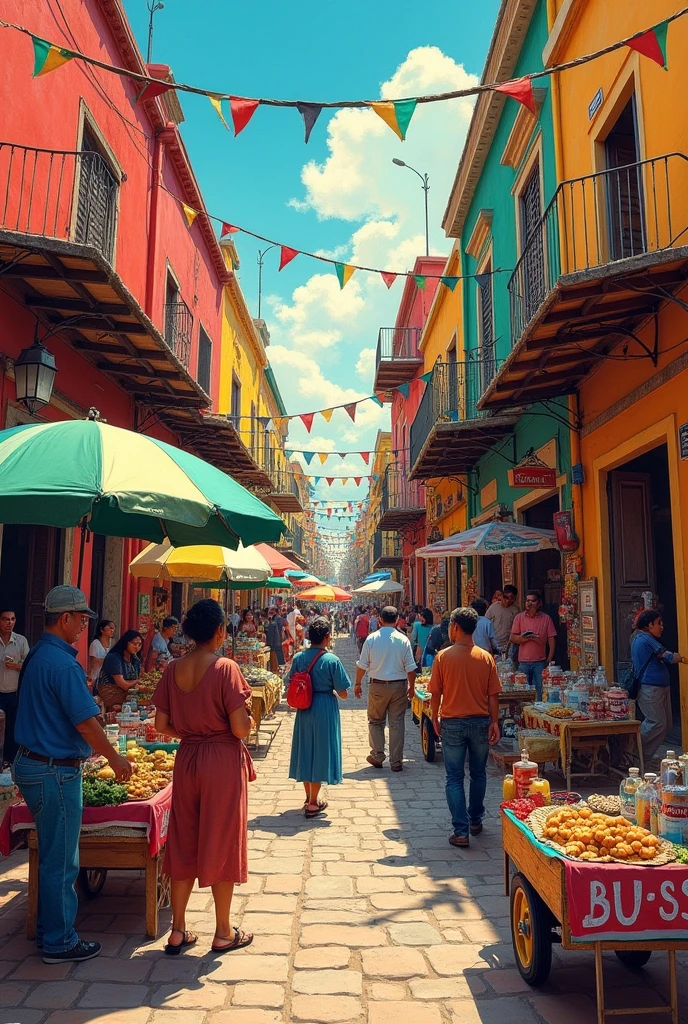 Collage of commercial activities in Mexico