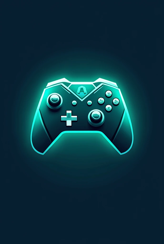 Logo for gaming company with aqua green and navy blue colors