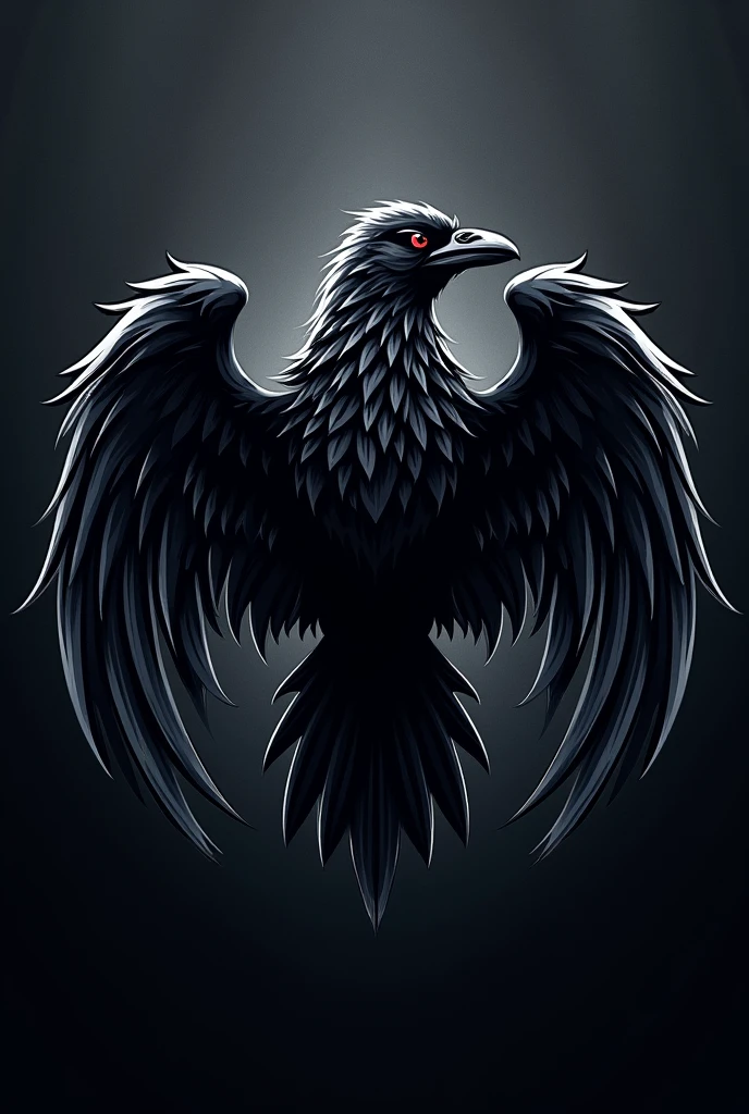 Football team crest with a black raven 