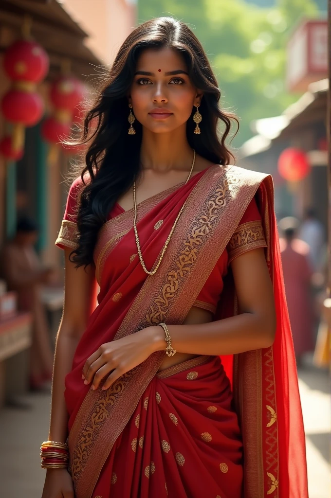 Indian girl who wear saree