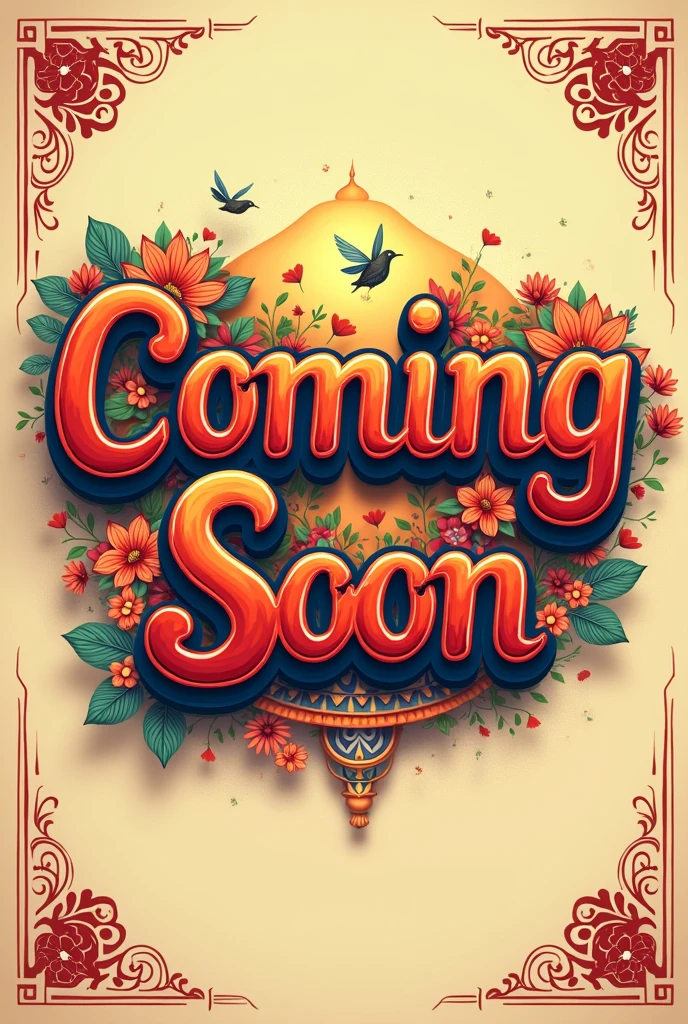 Write COMING SOON.... In cool indian font