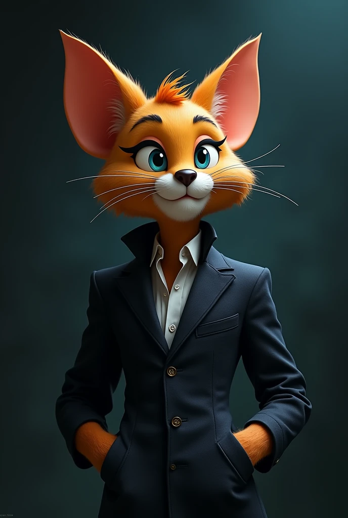 Aesthetic photo of tom from tom n jerry in cool dress with cool amd dark back ground and aliyas name embedded in it in urdu