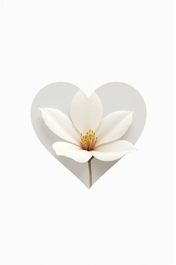 Create a logo for a woman'Aura is a jewelry boutique with a white heart background、petal
