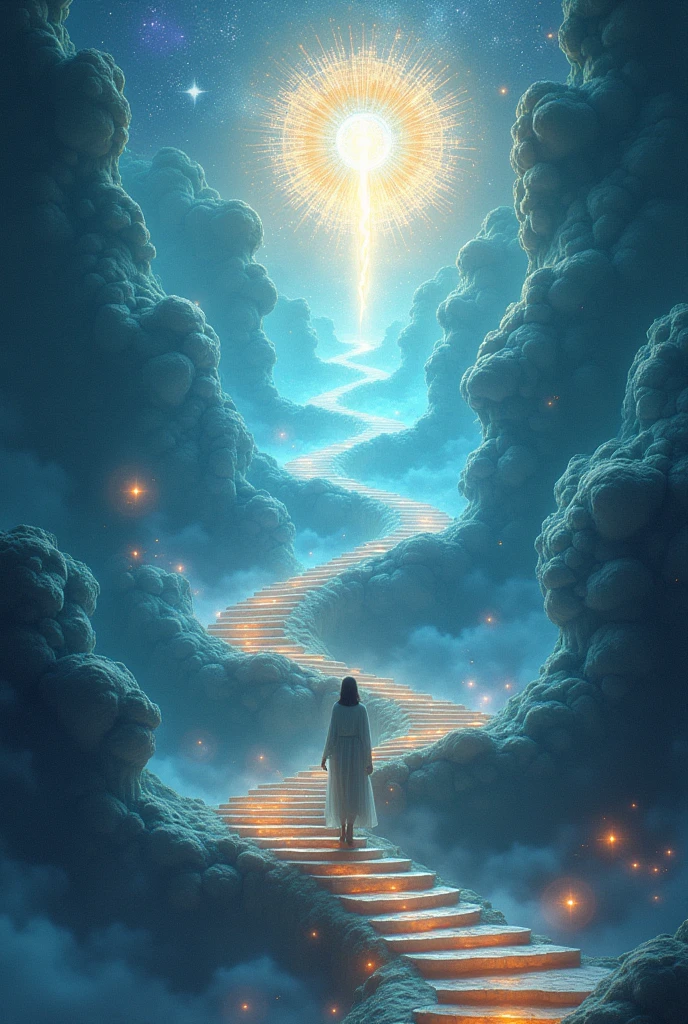 Universal ascension exploring dimensions I will be ascending helical stairs between worlds spheres of ascending path between spiritual worlds, dimensional, and new realities until reaching paradise and God