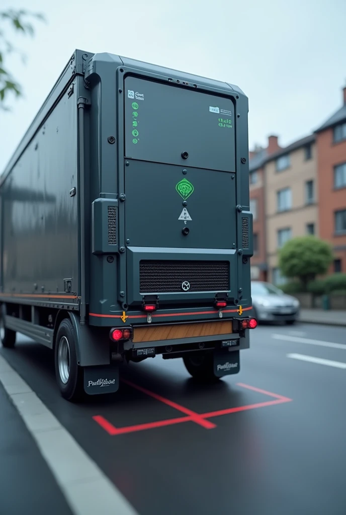 Device that detects whether the truck can pass on a certain street


