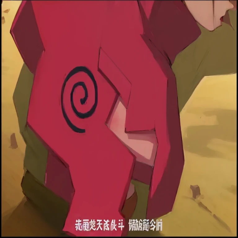 a close up of a cartoon character with a red shirt, style of gurren lagann (2007), sakura haruno in slug sage mode, screenshot from a 2012s anime, pain from naruto, 中 国 鬼 节, oh, 千 葉 雄 大