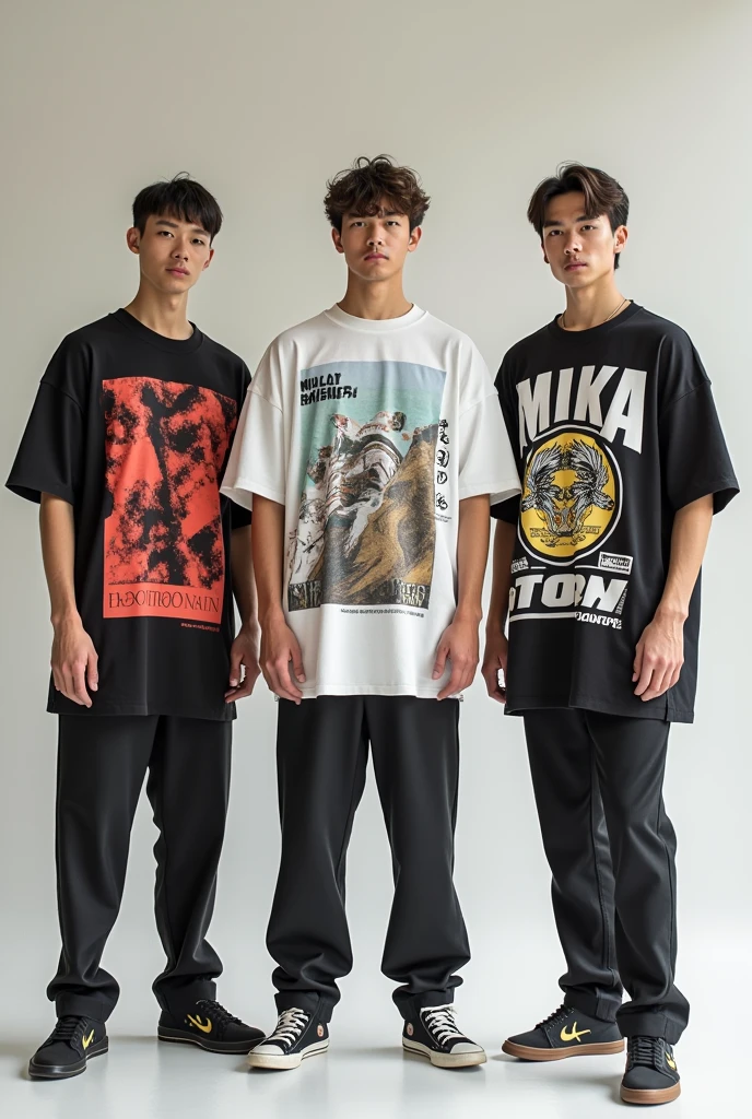 Oversized t-shirts with a print