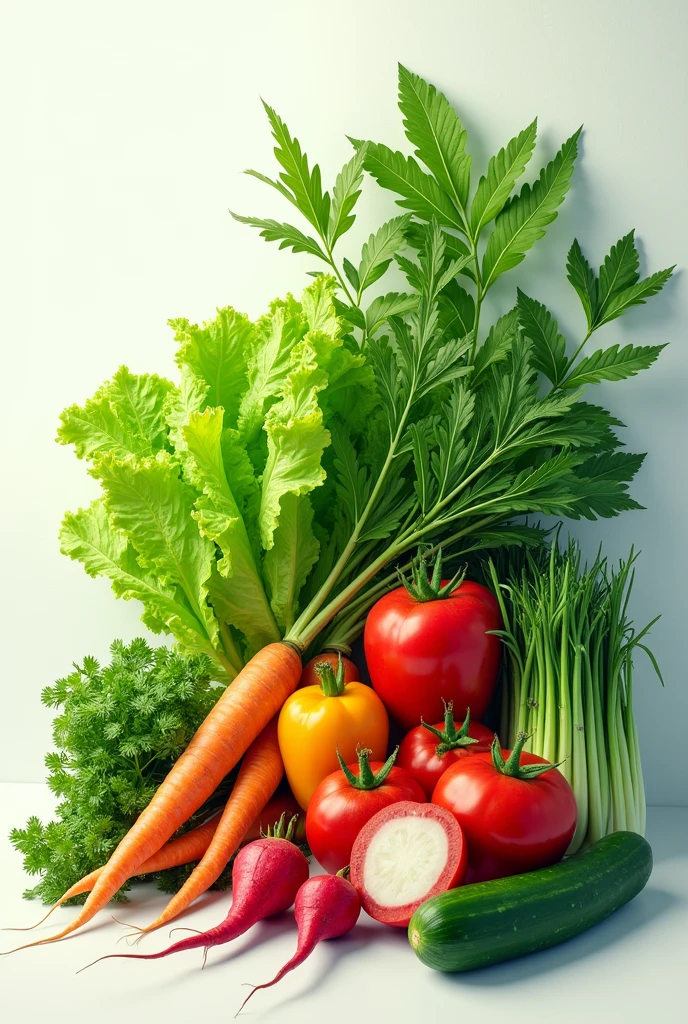 I want a lettuce sequence, carrot ,radishes,cilantro, parsley, tomato, cucumber from left to right