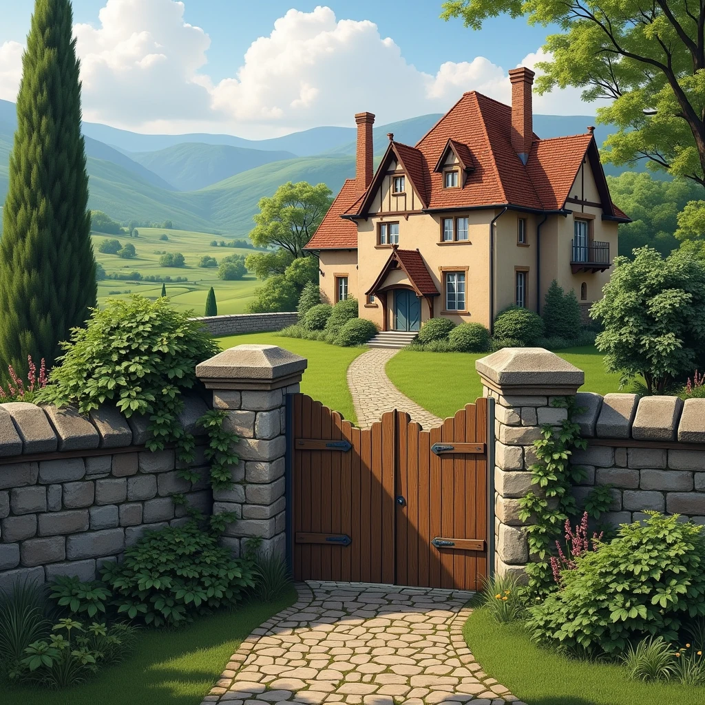 Country house wall