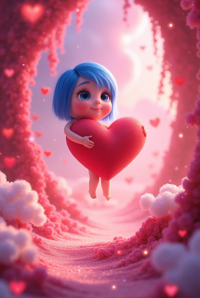 Create how you would represent the emotion of love in the same style as the movie Inside Out