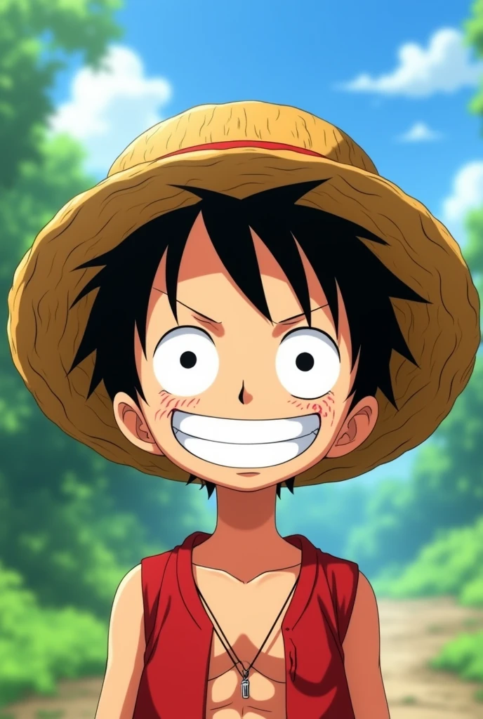 Luffy cute smile mini 4k realistic 