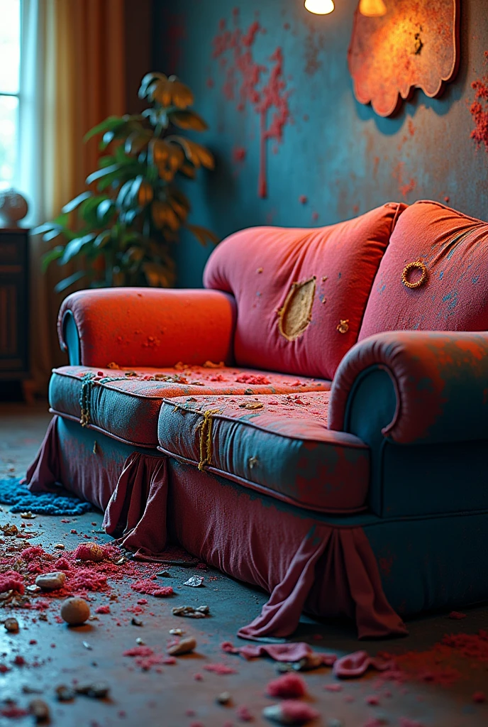 color sex sofa broken