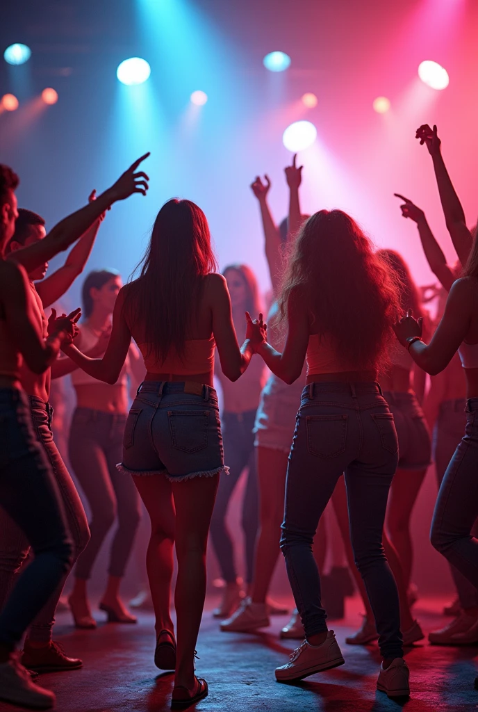 people partying and dancing on stage