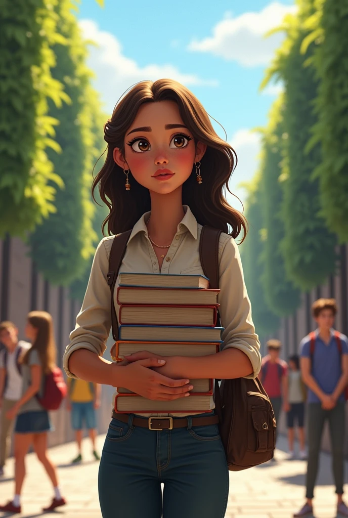 create what the character riley would be like if she were in college
