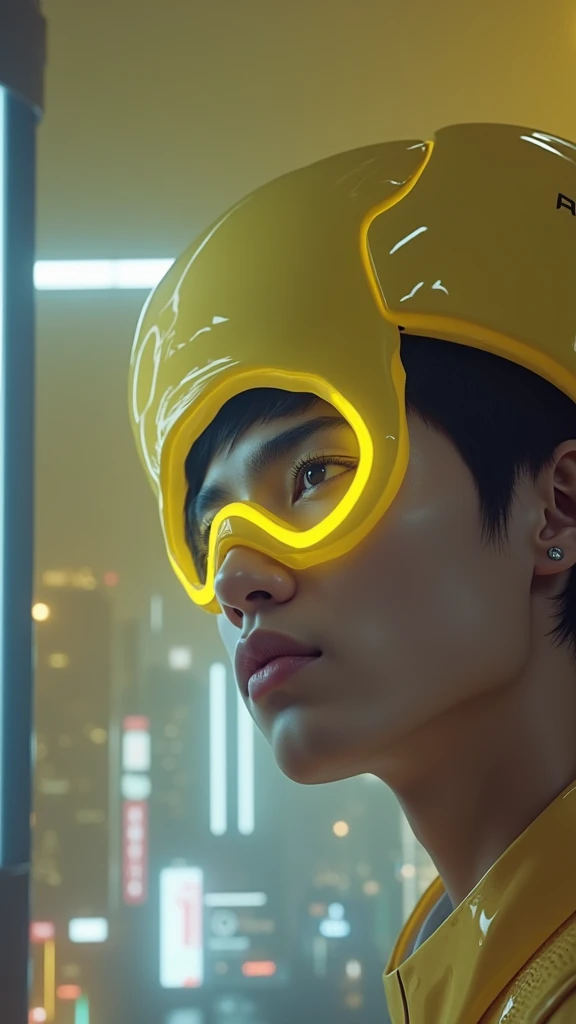 Change background cyberpunk handsome boy, realistic face, 8k, ultra realistic 