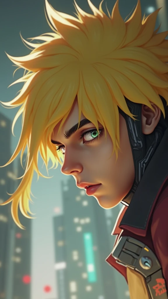 Change background cyberpunk handsome boy, realistic face, 8k, ultra realistic
