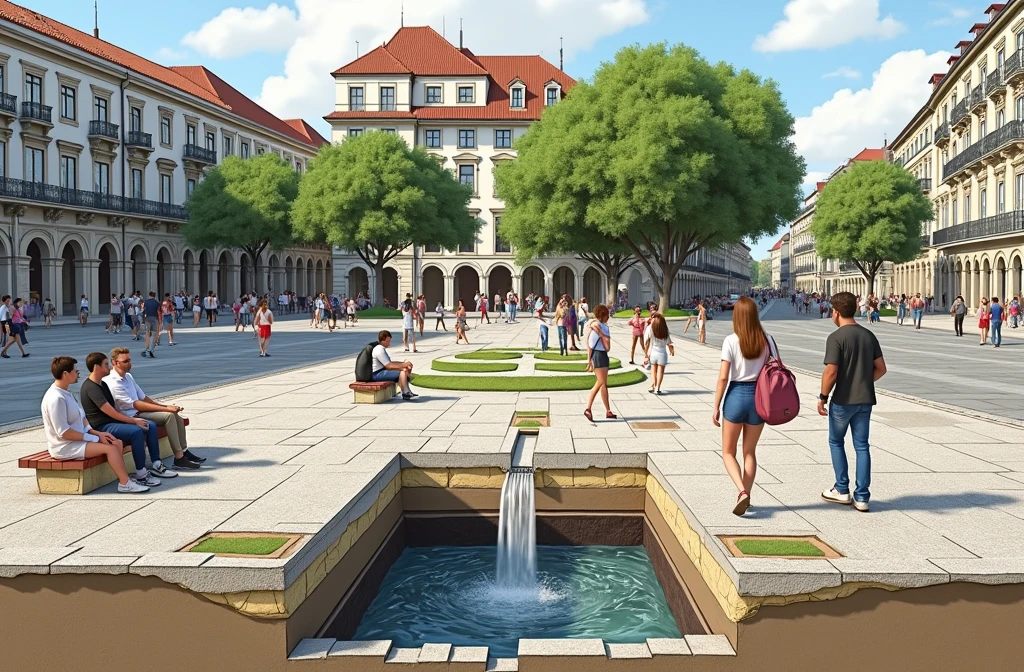 2D plane cut of the Praça da Liberdade that is attached in the photo