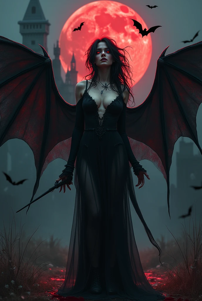 Cold Queen,box full of swords images, wing, succubus theme,fallen angel,Excellent,scary,secret horror,tentacle,have eyes,uncanny valley effect,little beast blood moon,skull skeleton,vampire,Hellfire,Demon Queen,Wear red high-heeled boots,red skinned devil