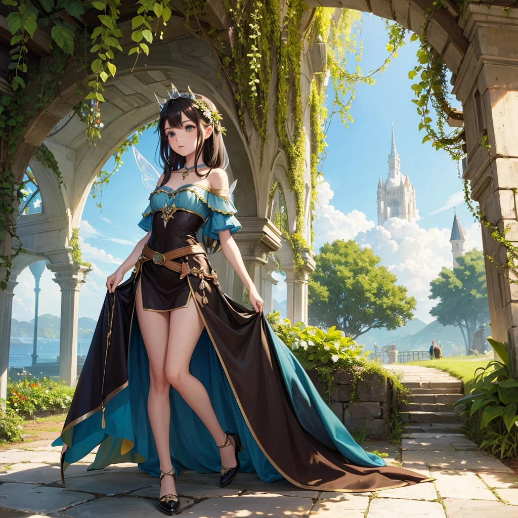 A fairy of the air, Brunetette, slim, brown-eyed, without wings big