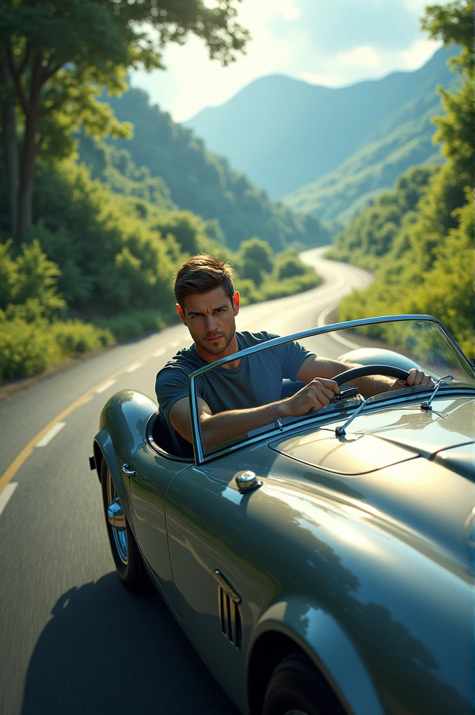Man driven car