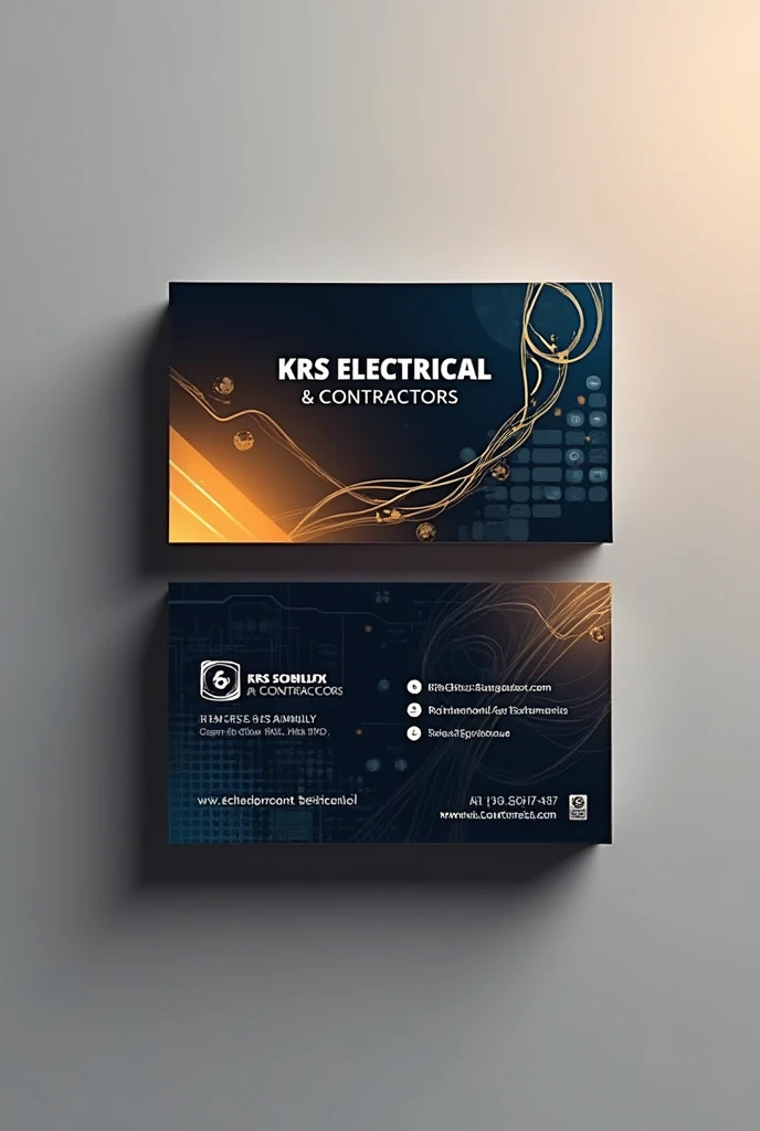 Design Visiting card for firm KRS Electrical & Contractors and name of the owner Er. Kabir R. Sadule