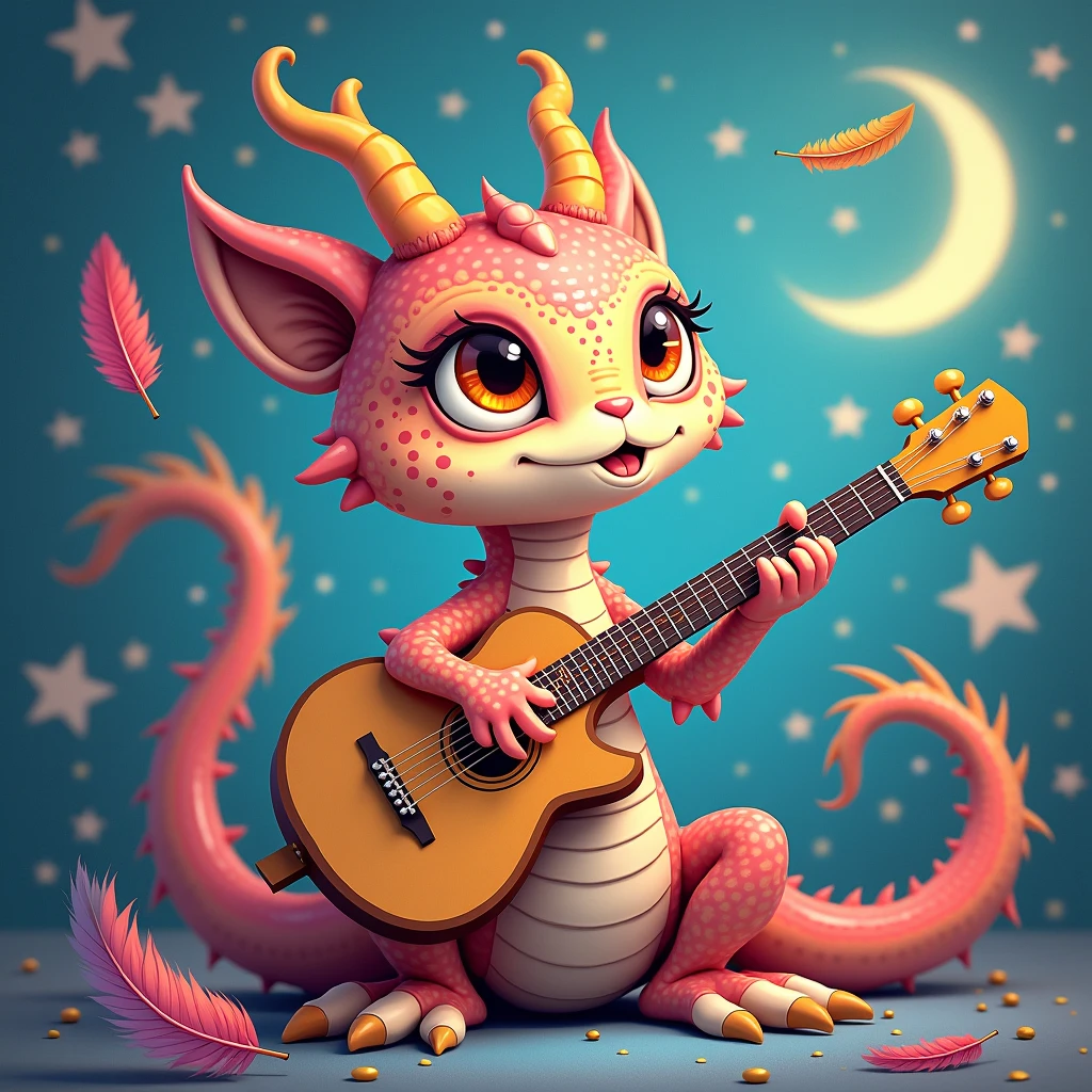 (Highest quality,4K,8k,High resolution,masterpiece:1.2),Very detailed,(Realistic,photoRealistic,photo-Realistic:1.37),Basilisk,listen to music,Chalk illustration,Childish,Glitch,Playful,Magic,Whimsical,Vibrant colors,pastel colour,cute,bright,Friendly,Bubbling,Scaly skin,Vibrant,Expressive eyes,scale,Wrapping angle,Colorful feathers,Digital Art,artistic,creative,Imaginative,Joyful,Strong lines,dream-like,Charmed,melody,Note,Harmonious,conversion,Flowing shapes,Spiral pattern.