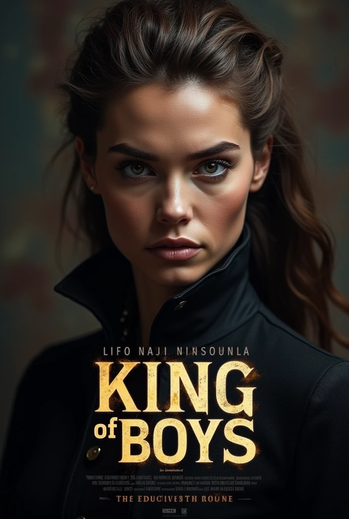 A powerful and realistic Movie poster with the title "KING OF BOYS" images and title must be bold and visible.