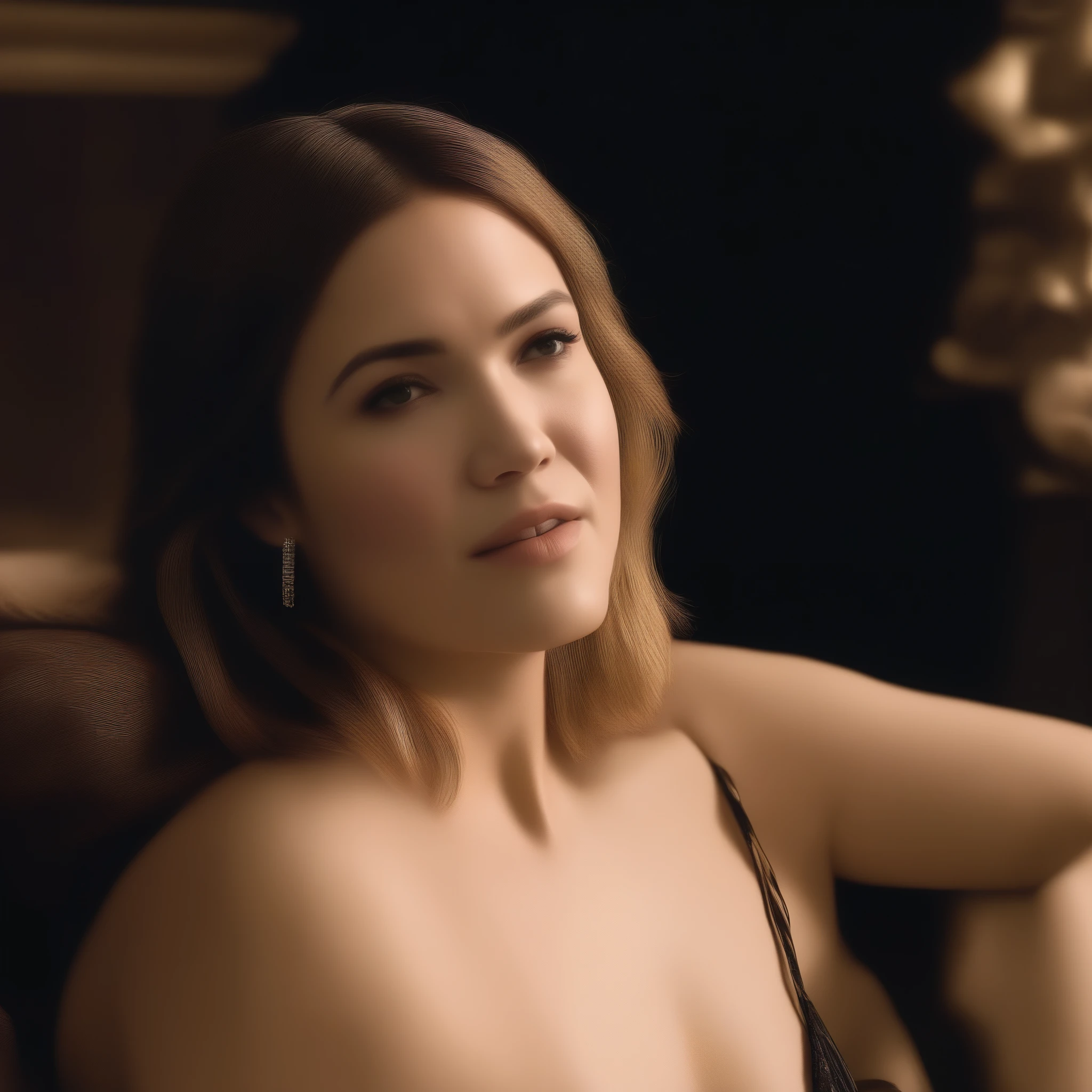 (masterpiece, best quality:1.2), 1girl, solo Mandy Moore as Susan Storm in lingerie