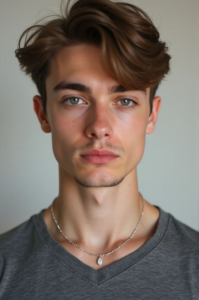 A sliver boys necklace for boys
