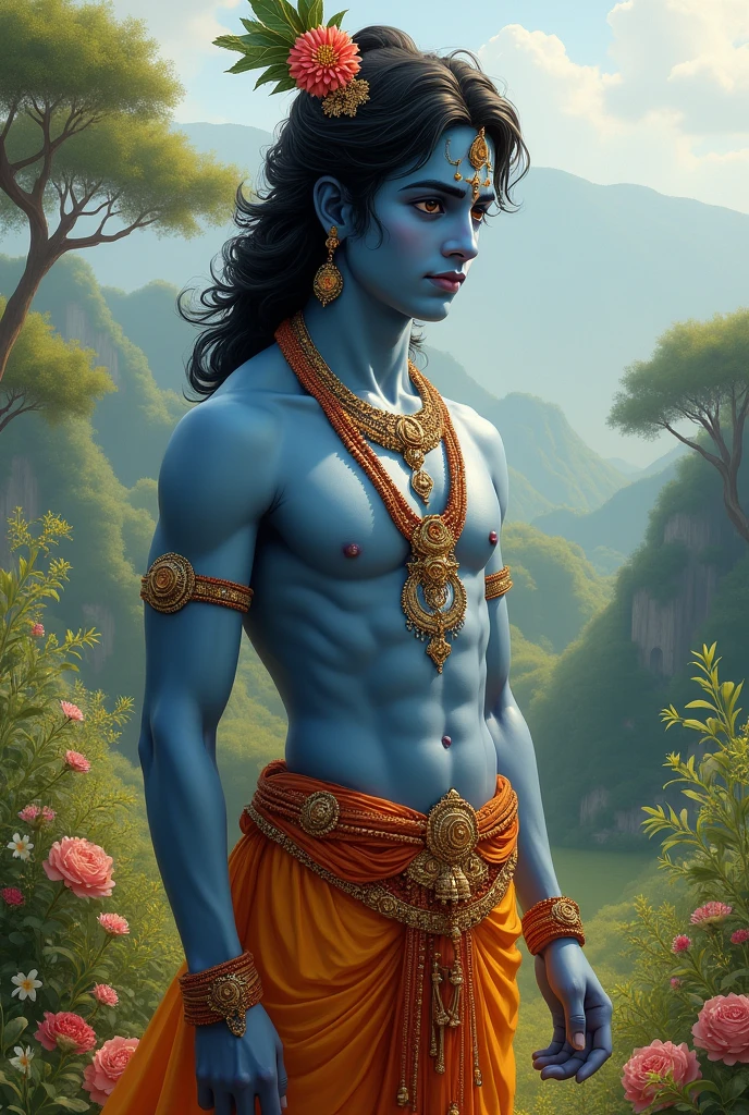Lord kirisna with rakha