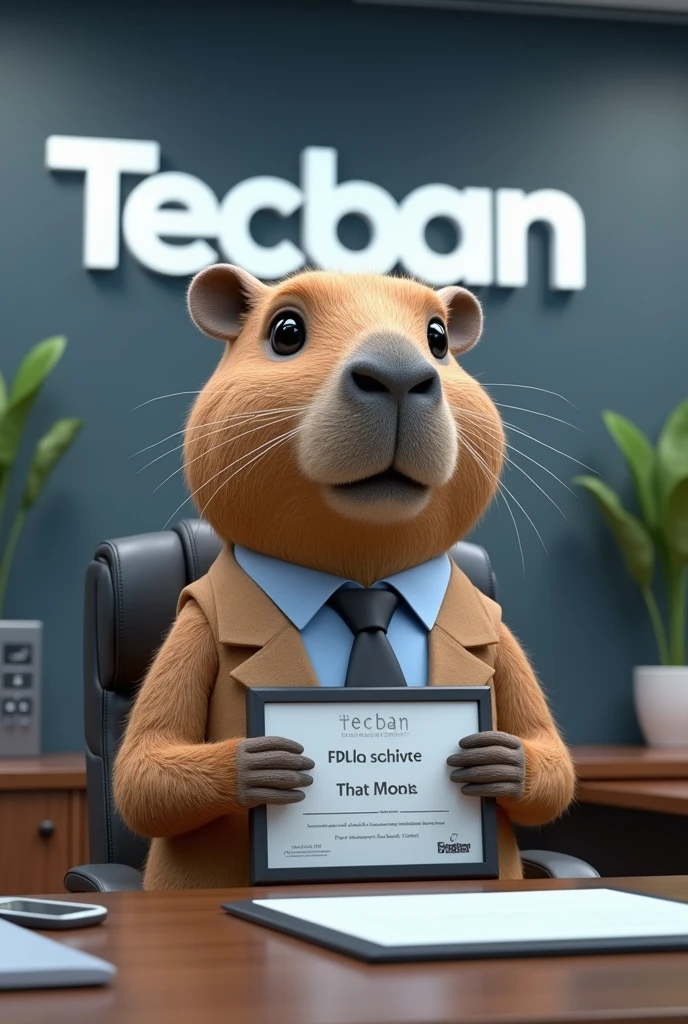 Capybara employee of the month at Tecban