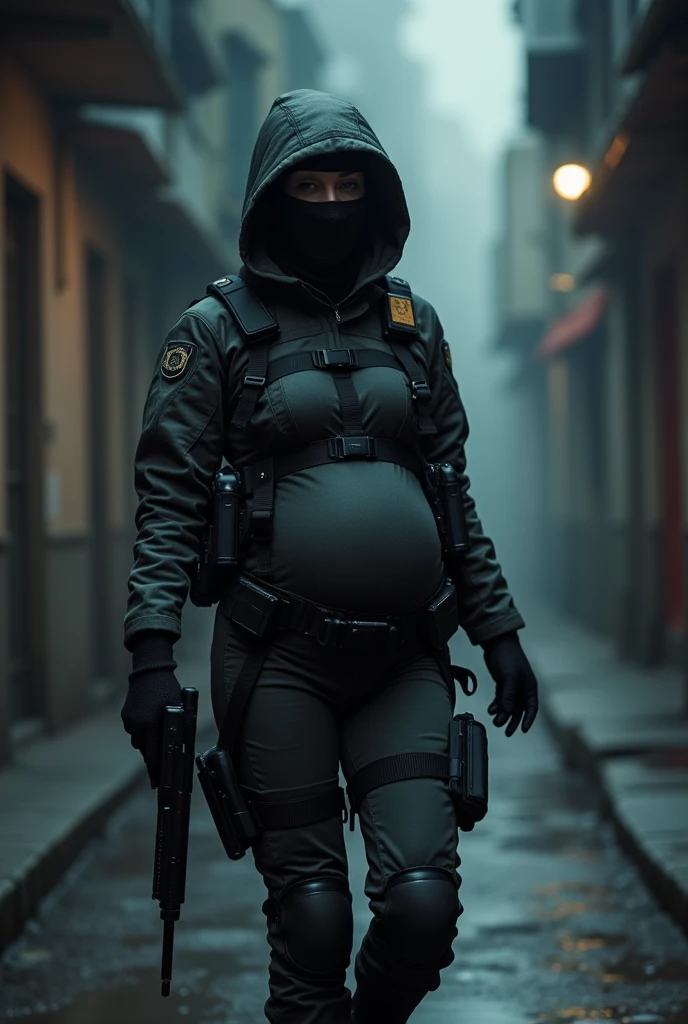 pregnant special forces task force masked man