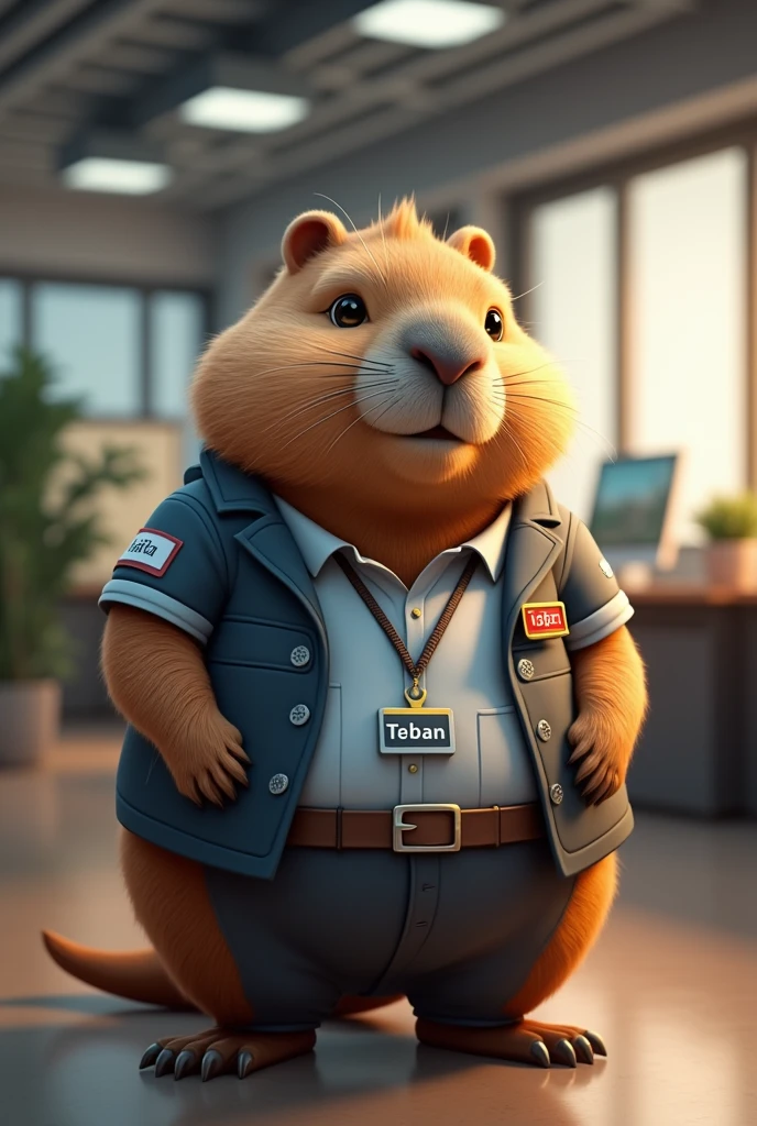 Chubby capybara employee of the month at Tecban