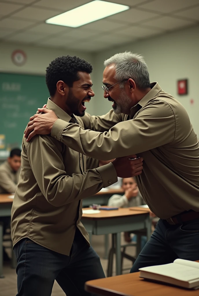 Somali Student beeting his teacher