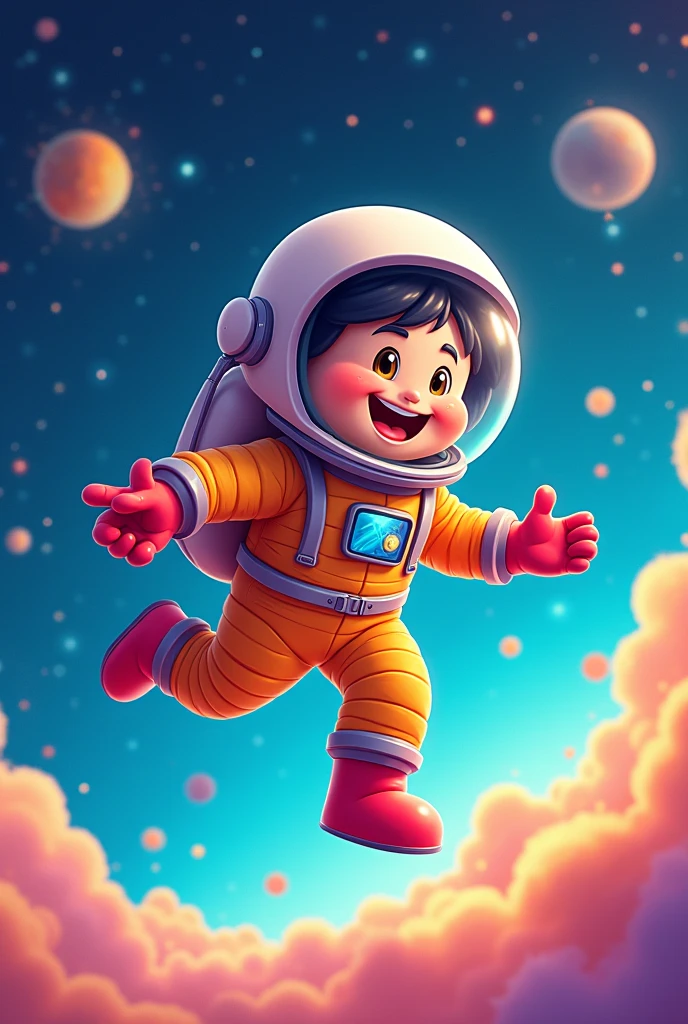 Cartoon Astronaut space