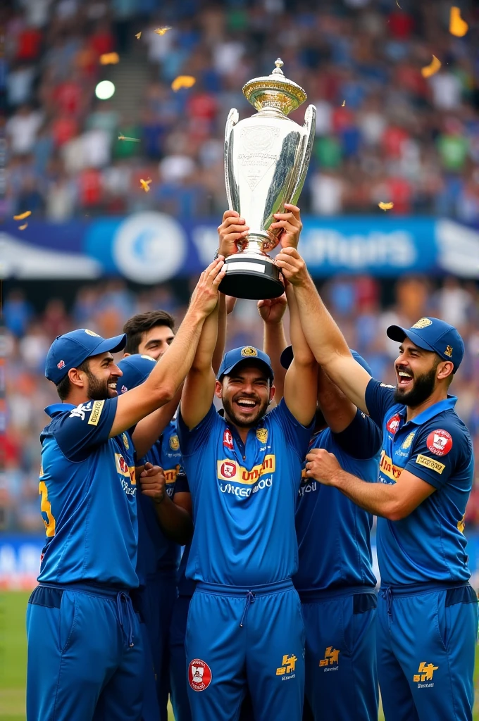 Adelaide Strikers lifting champions league t20 trophy 