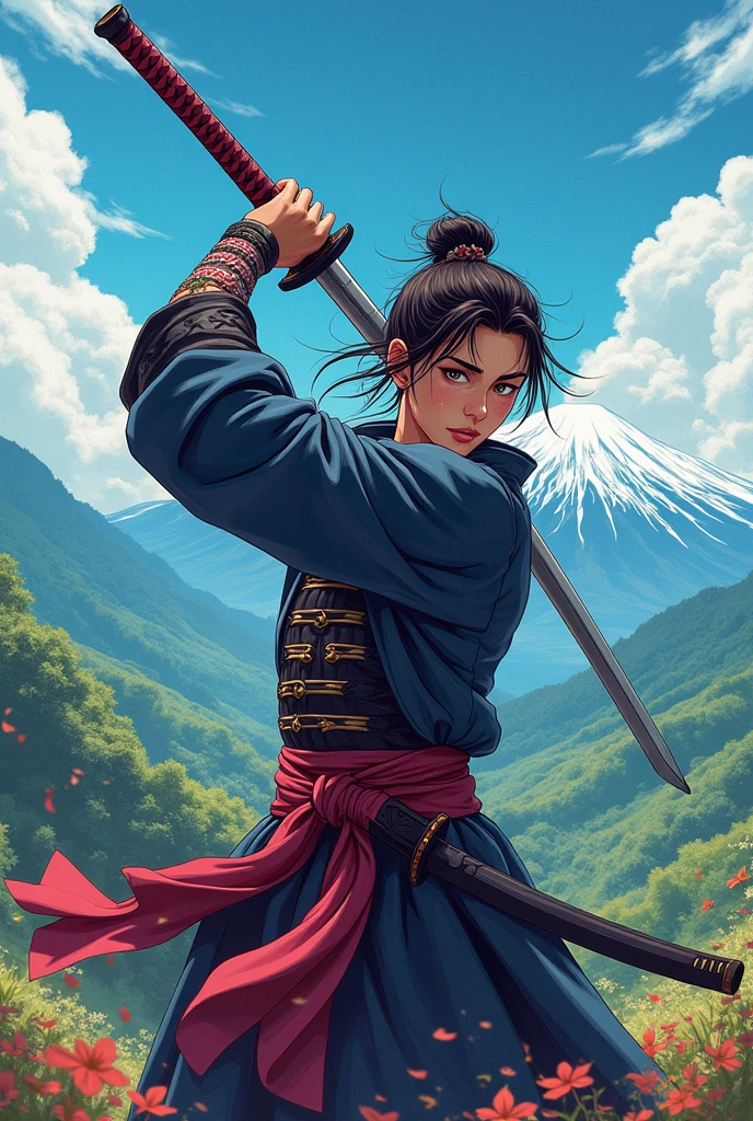 anime drawing. katana