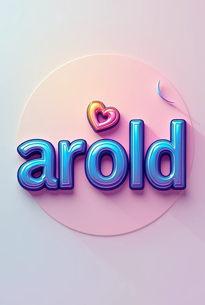 Create a colourful simple realistic logo for my youtube channel named ARÑOLD